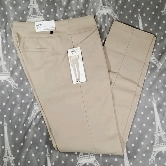 UP! Pants - UP! Thin Credible! Women's Fit Pull On Dress Pants Size 16 Beige